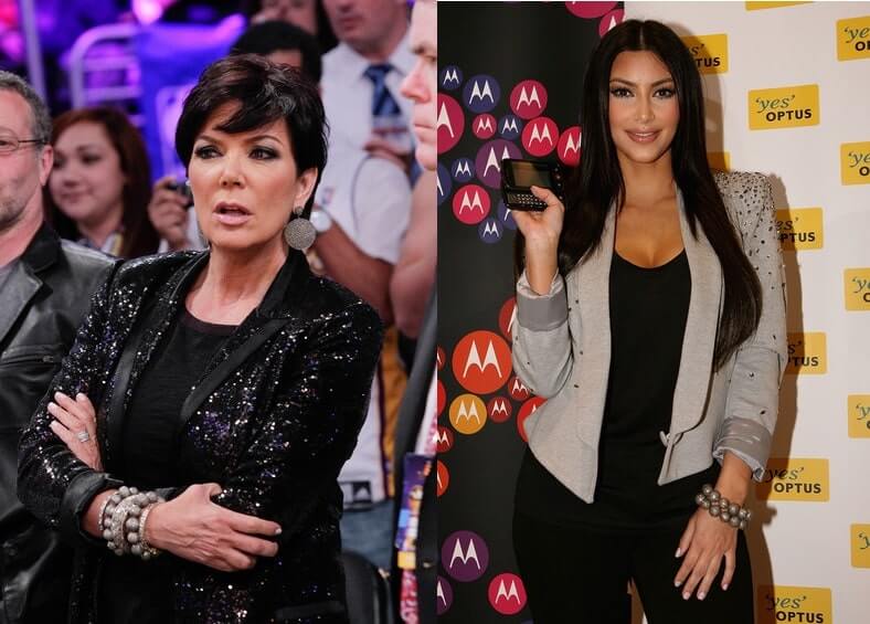 Kris Jenner and Kim - Mother Daughter Duo Wears Same Beaded Bracelets